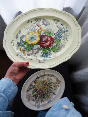 Antique Woods Burslem England Bouquet Platter