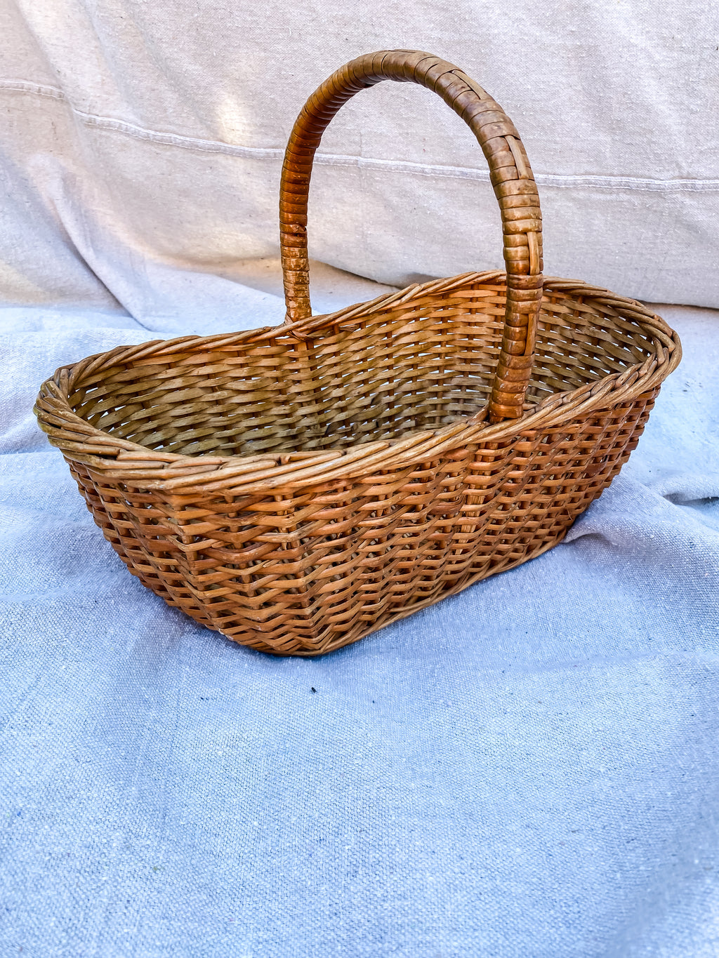 Oval Basket with Handle, c. 1960s