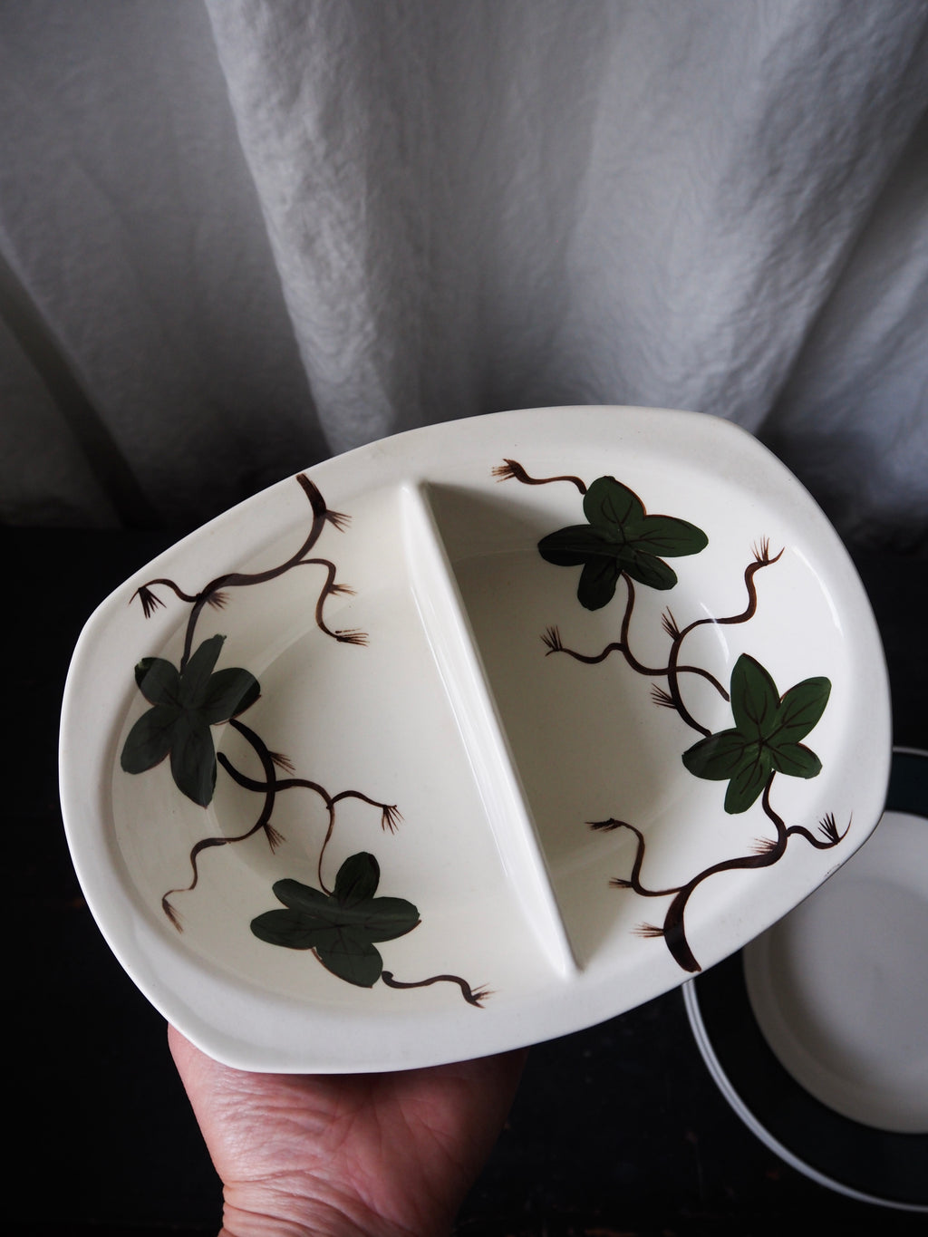 1950s Staffordshire Porcelain "Cottage Ivy" Dish