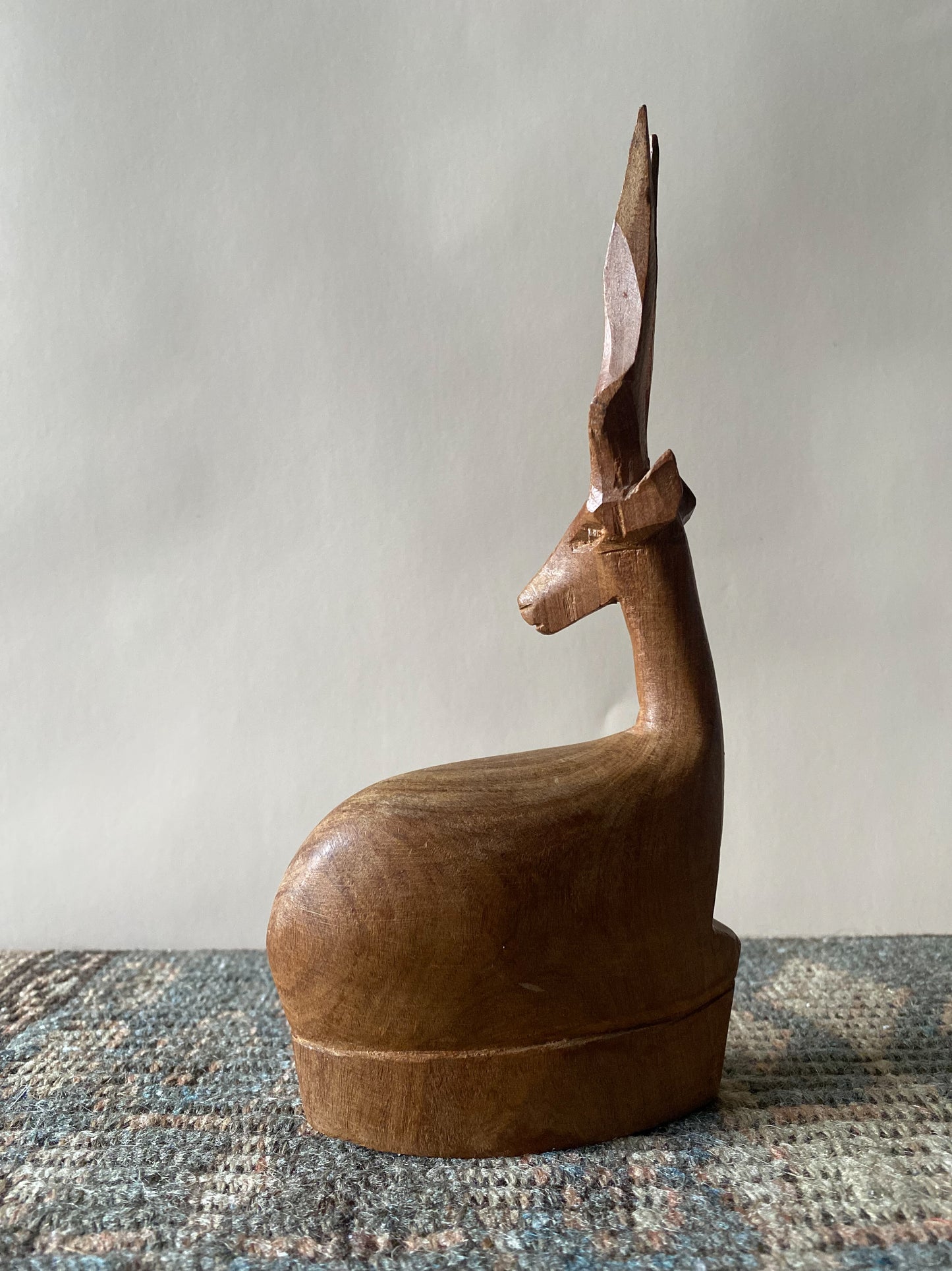 Carved Antelope Figurine from Kenya