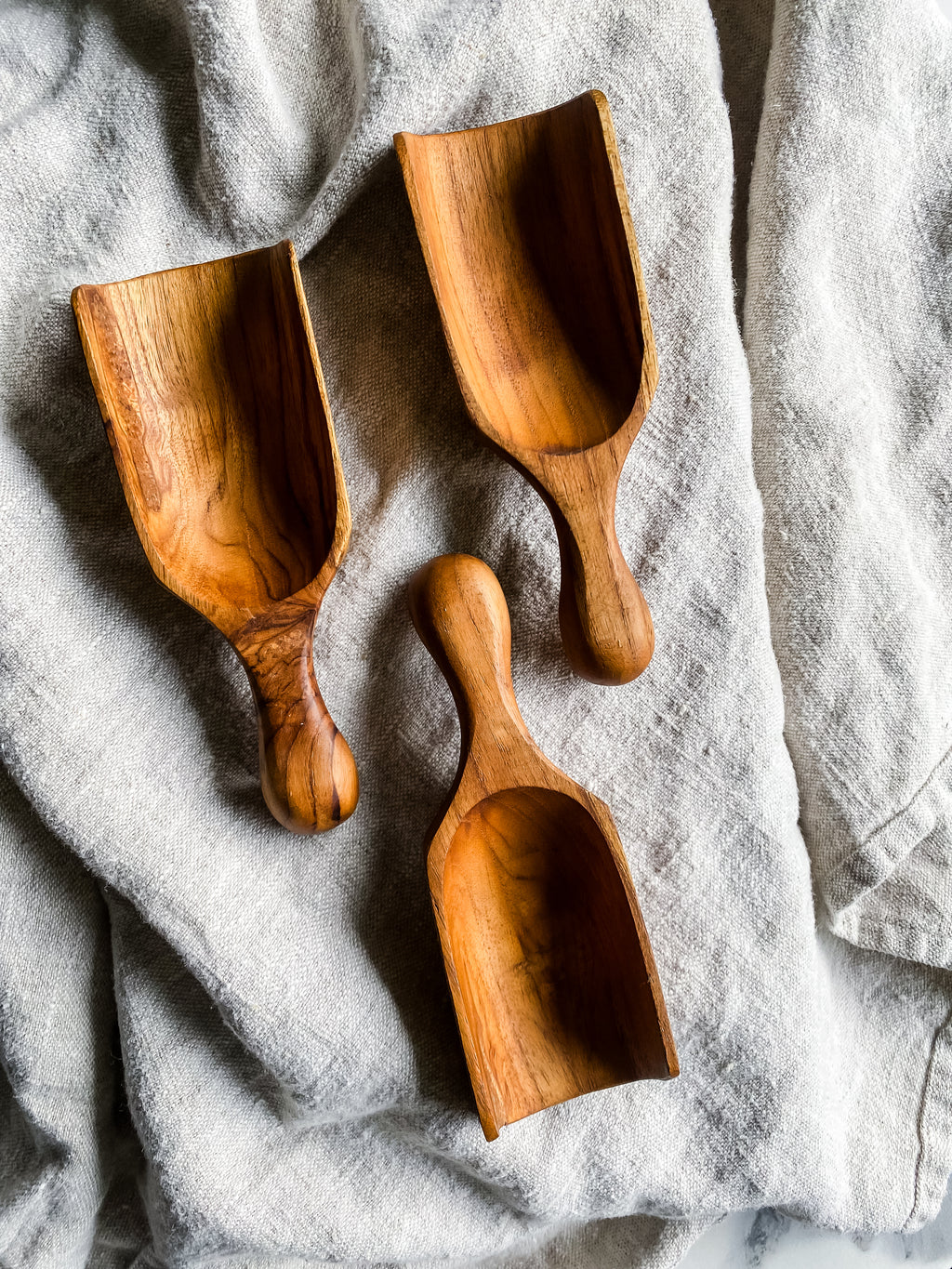 Olive Wood Pantry Scoops