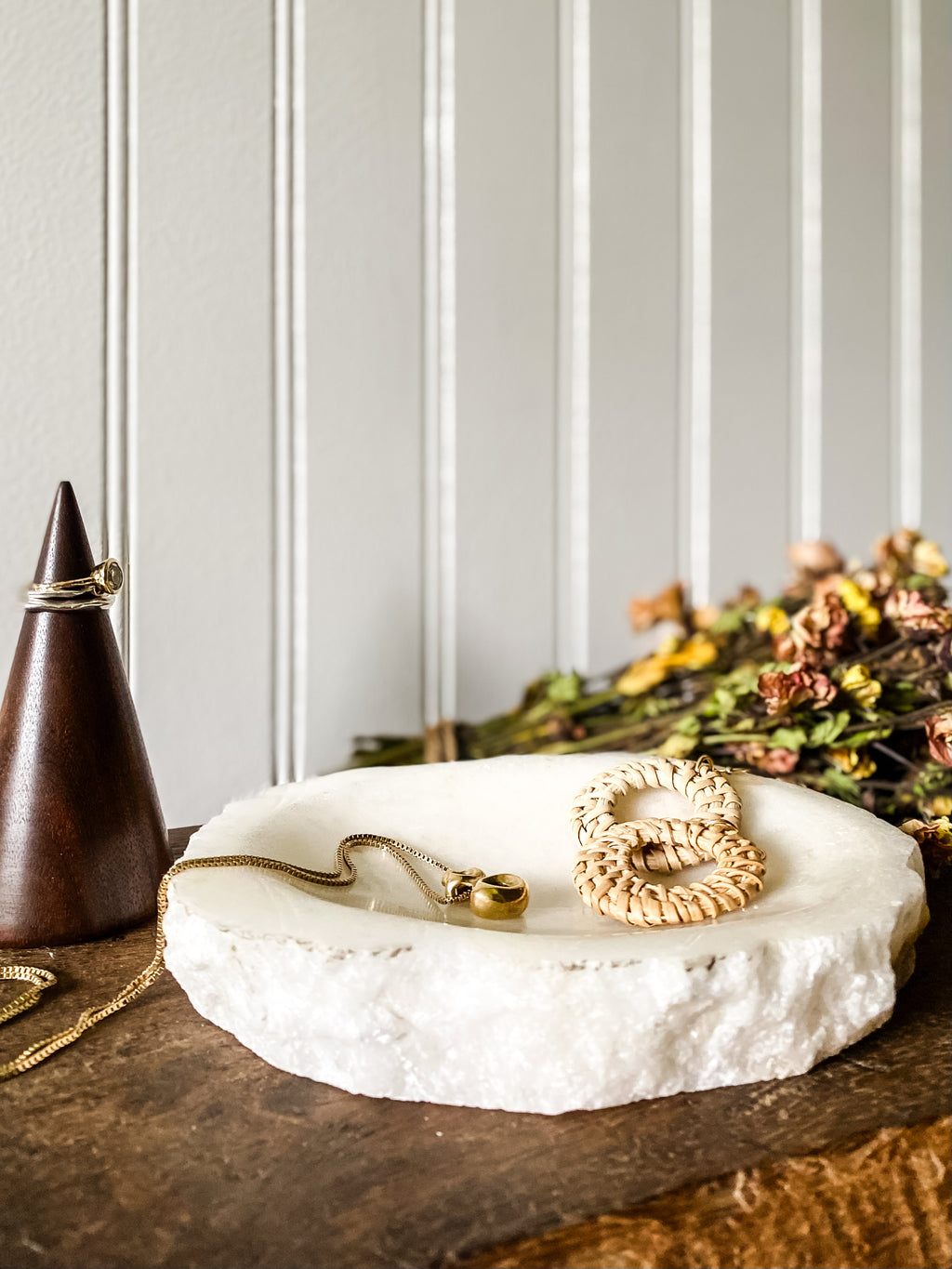 Raw Edge Stone Soap Dish, White