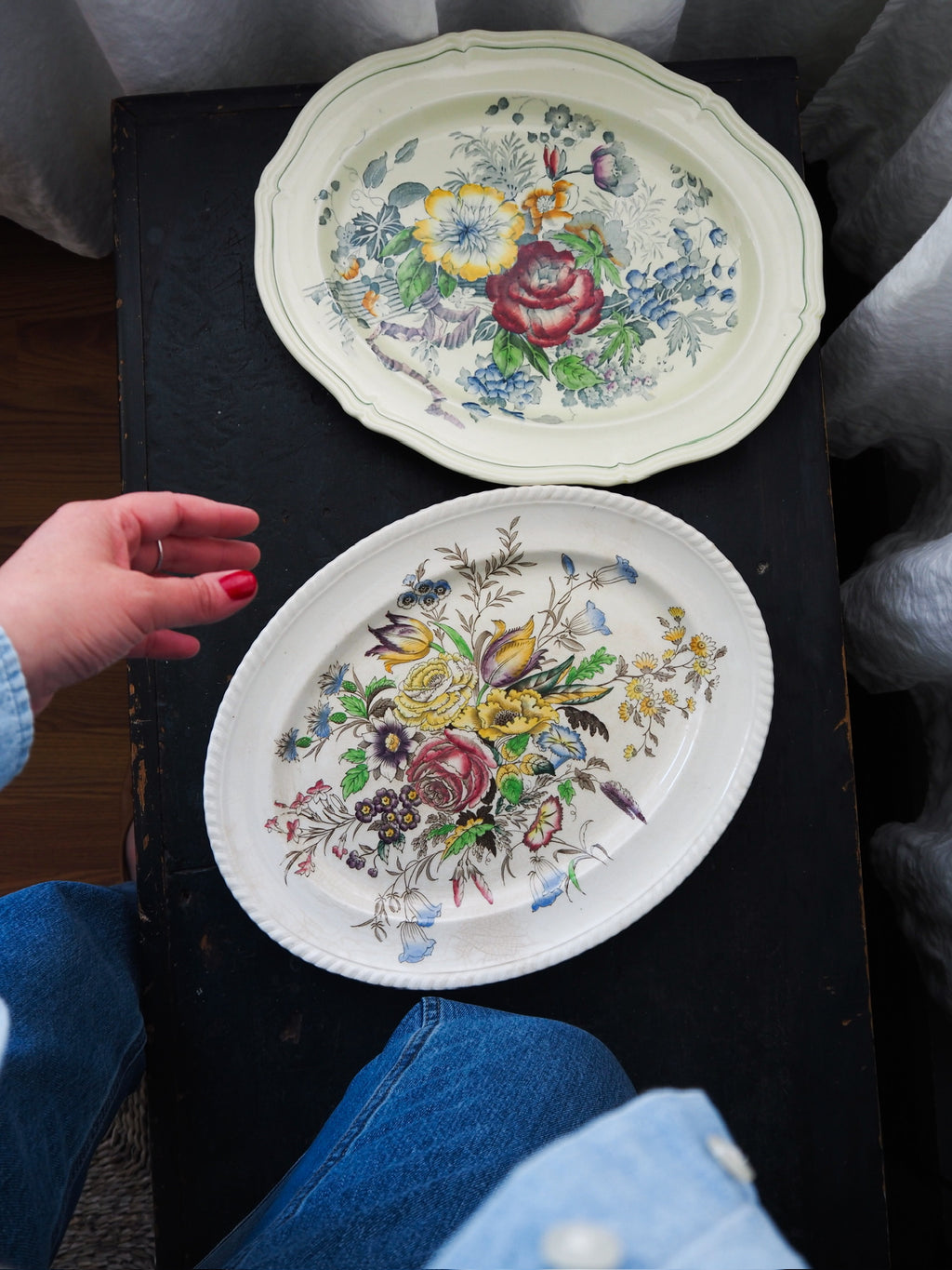 Antique Woods Burslem England Bouquet Platter