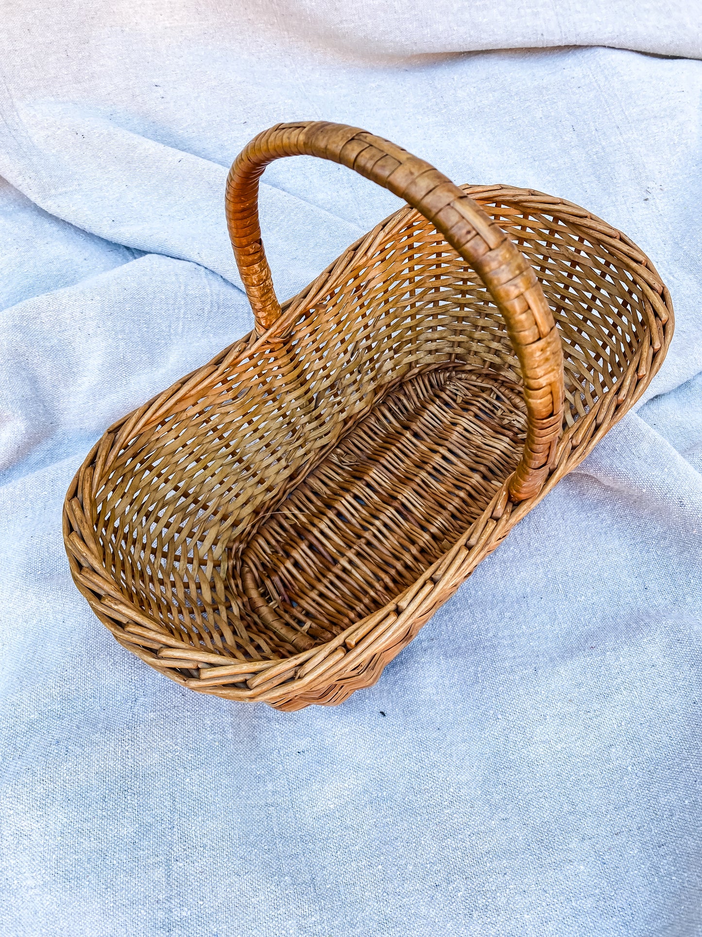 Oval Basket with Handle, c. 1960s
