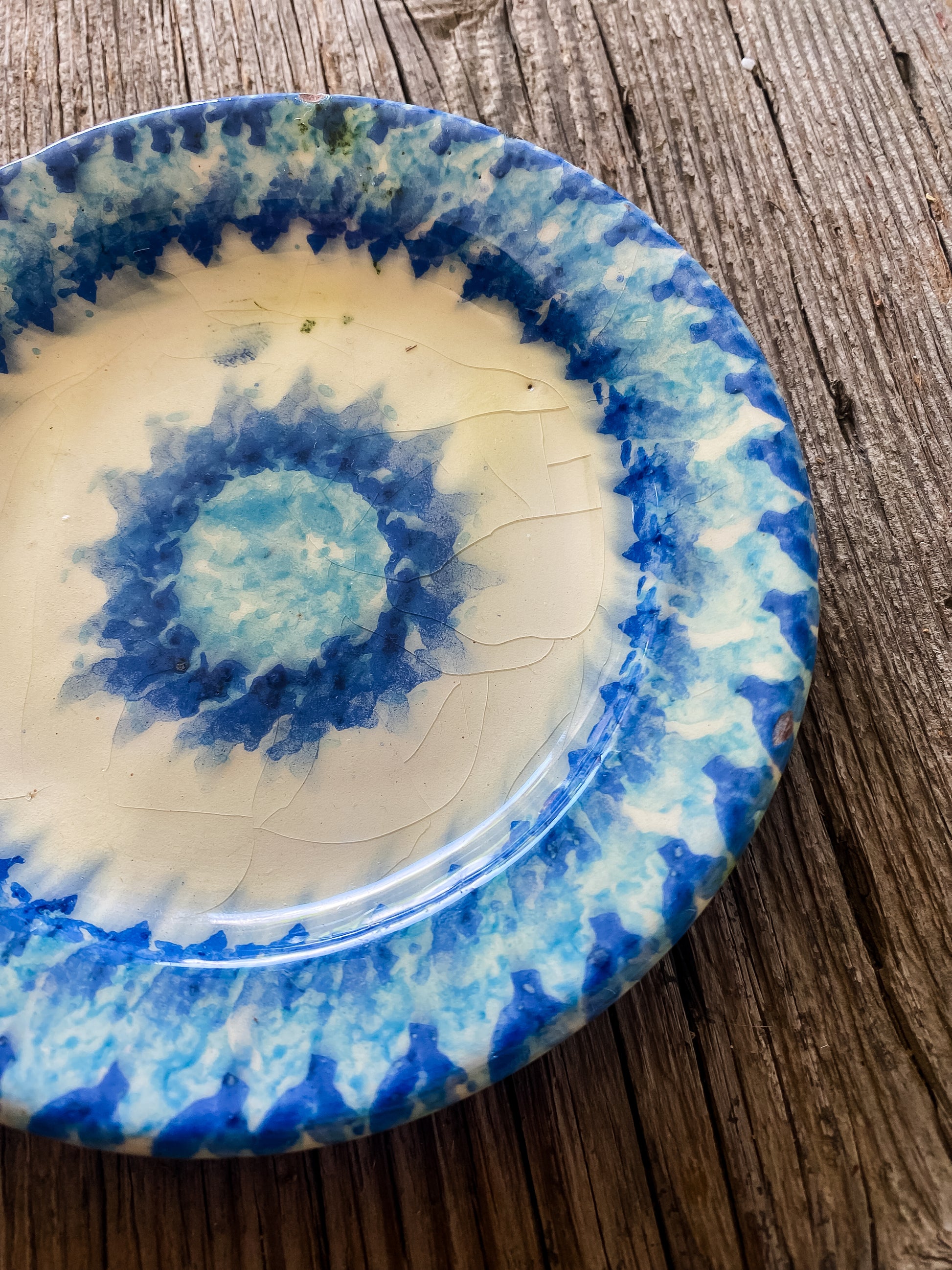 Antique Spongeware Dish