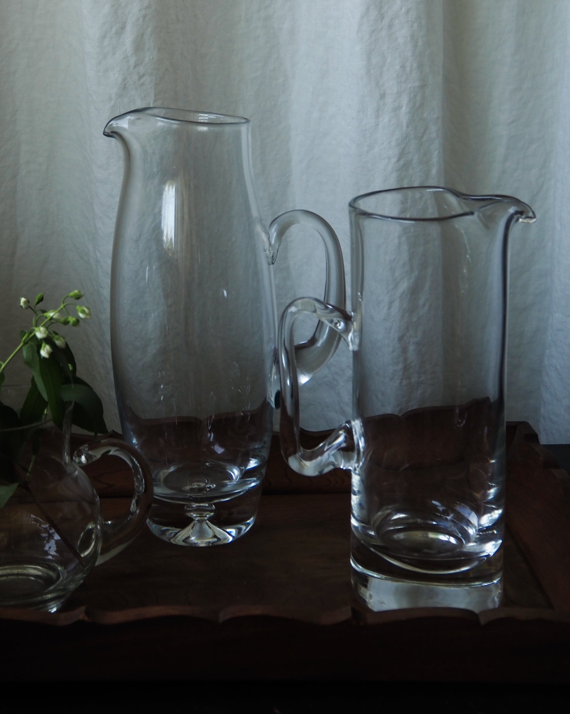 Vintage Midcentury Tall Glass Pitcher